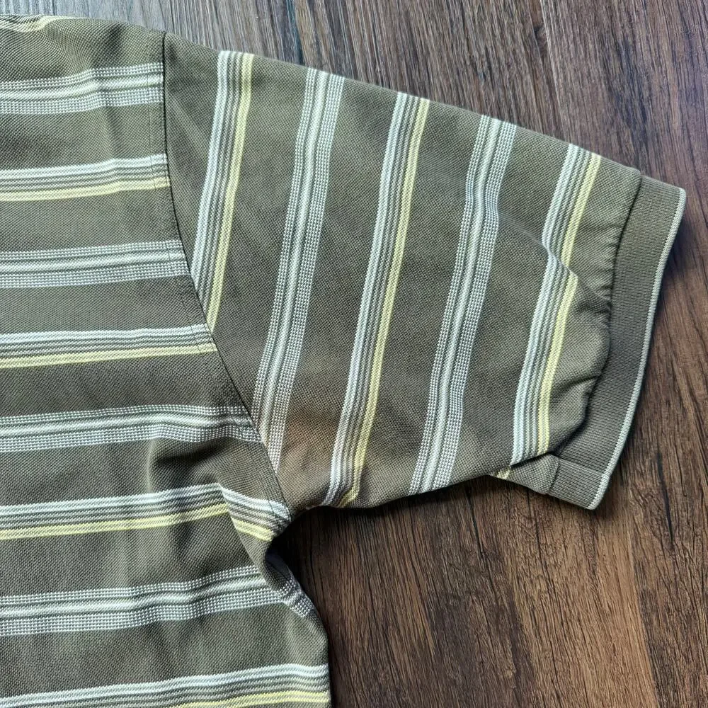Boss Hugo Boss Golf Polo Shirt Striped Made in Italy 100% Cotton Men’s